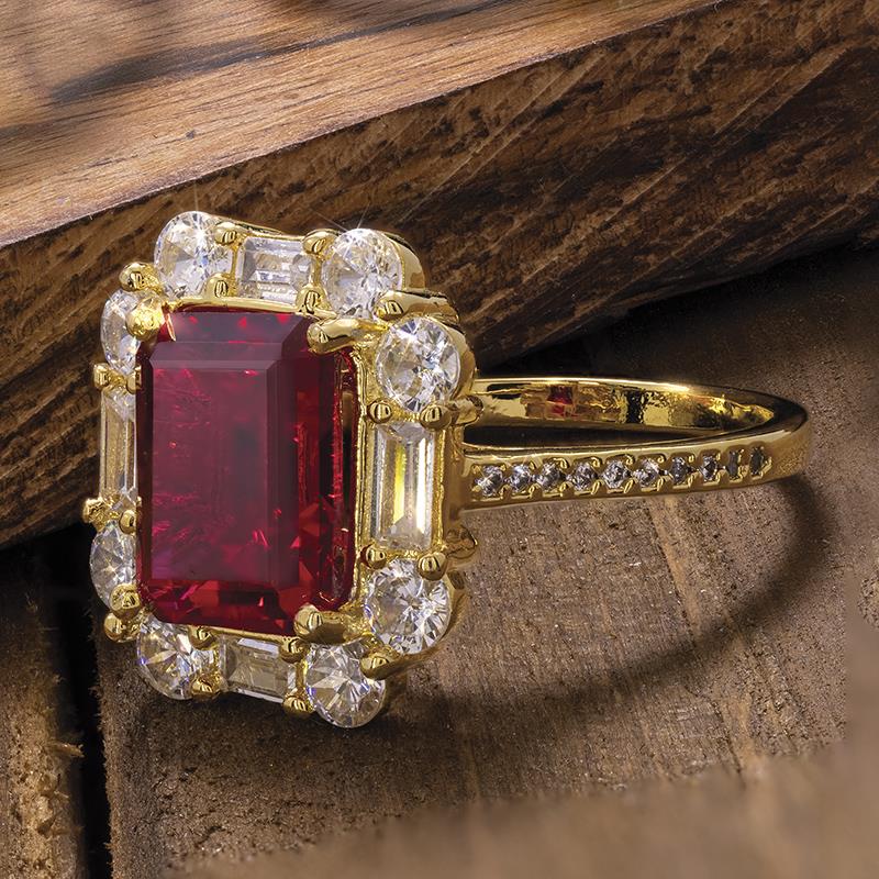 Precious Stone Lab Ruby Ring